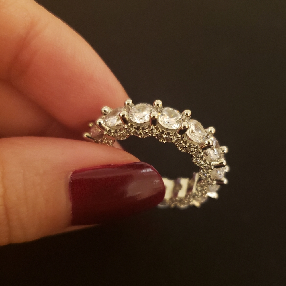 NEW Round Eternity ring - CZ size 5